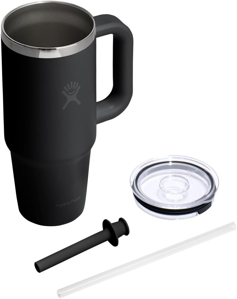 710ml / 24oz Travel Tumbler Clear Lid - black 1