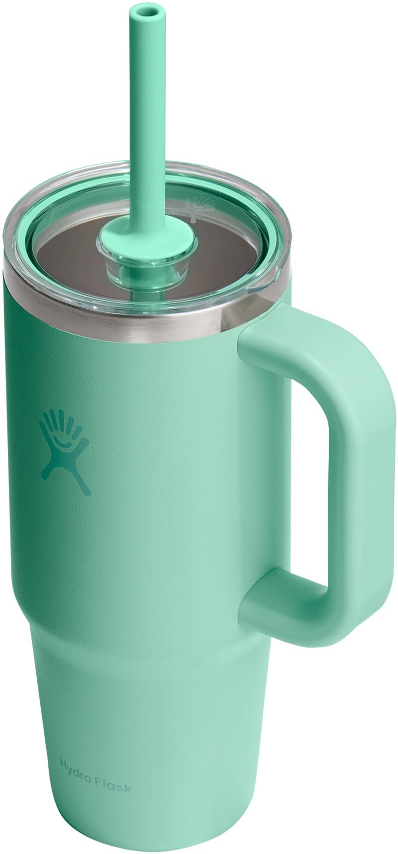 710ml / 24oz Travel Tumbler Clear Lid - mermaid green 1