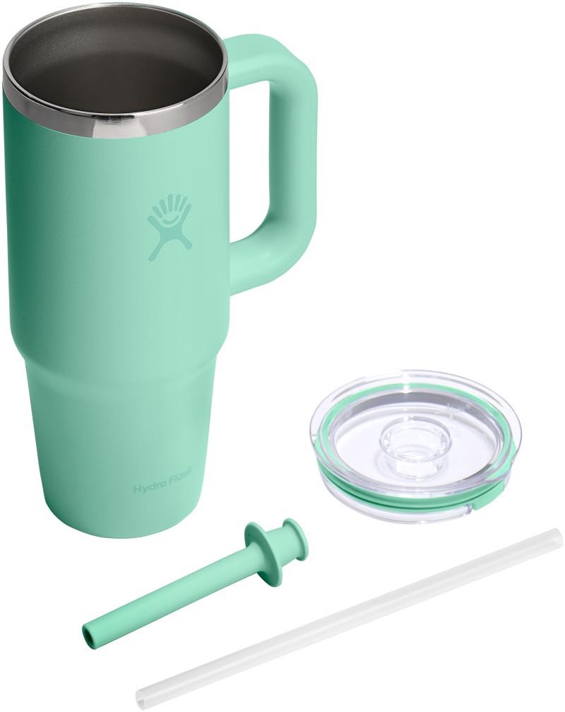710ml / 24oz Travel Tumbler Clear Lid - mermaid green 1