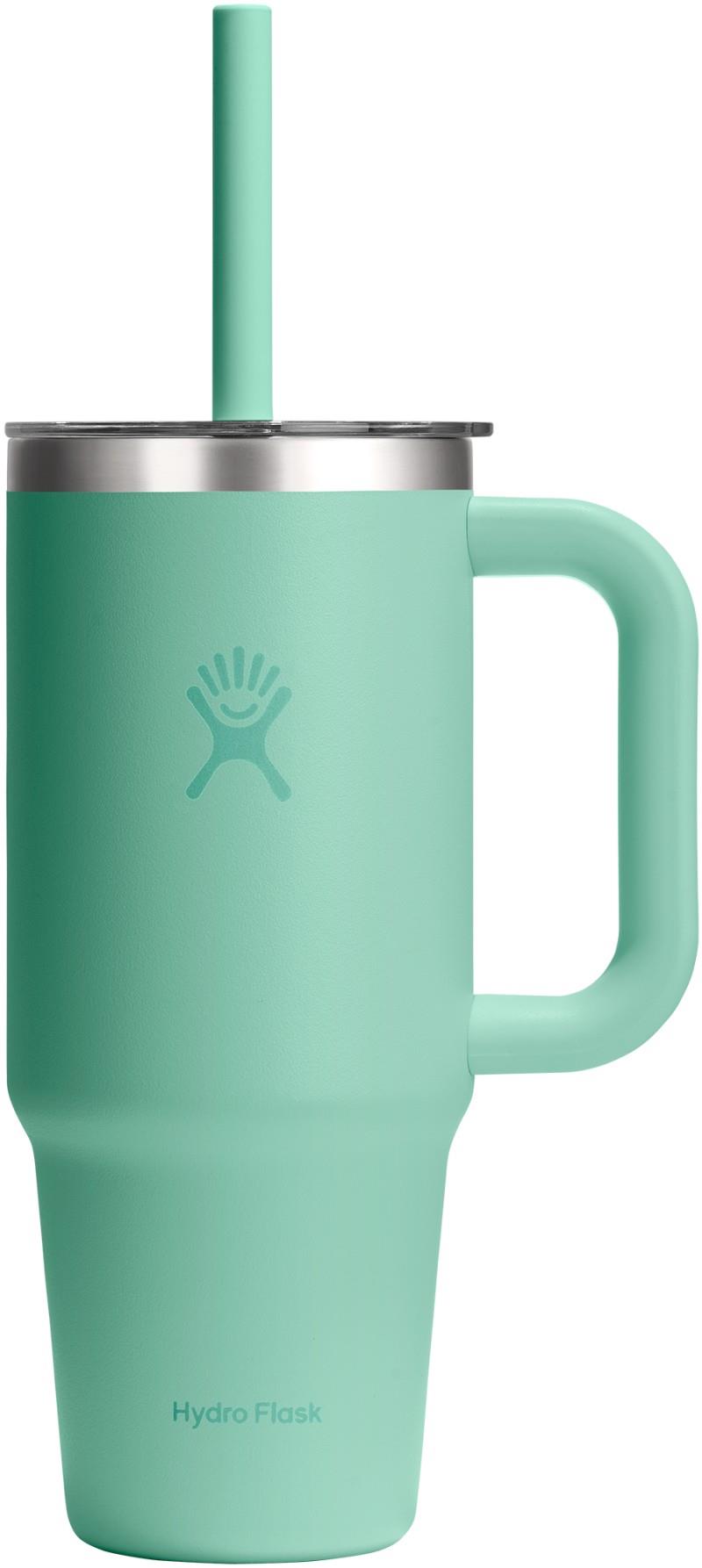 710ml / 24oz Travel Tumbler Clear Lid - mermaid green 1
