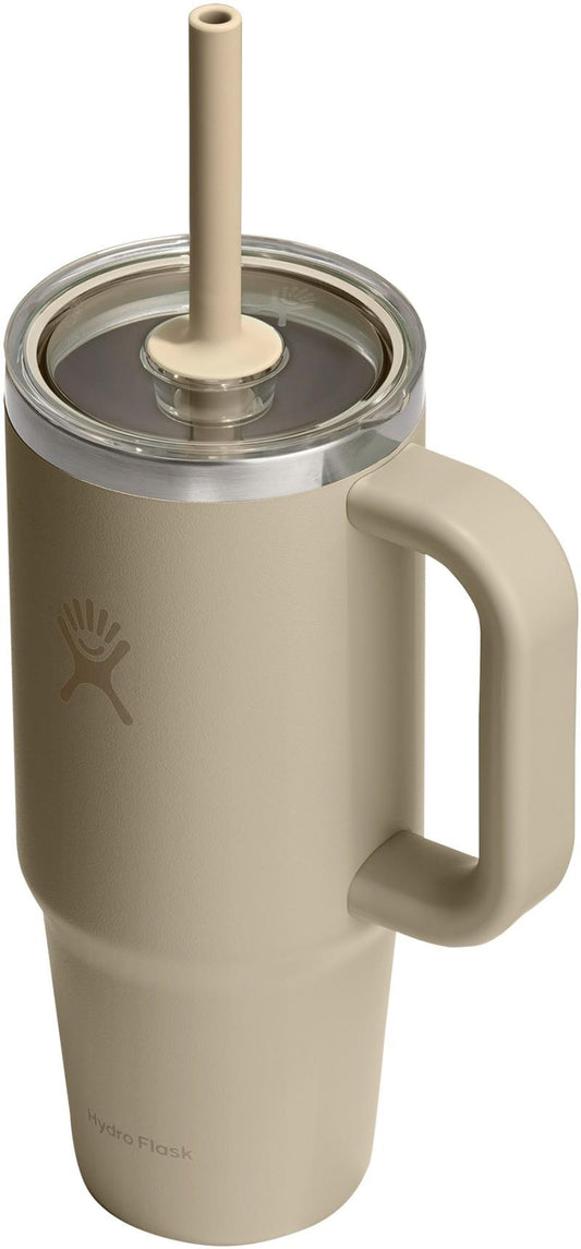 710ml / 24oz Travel Tumbler Clear Lid - oat 1