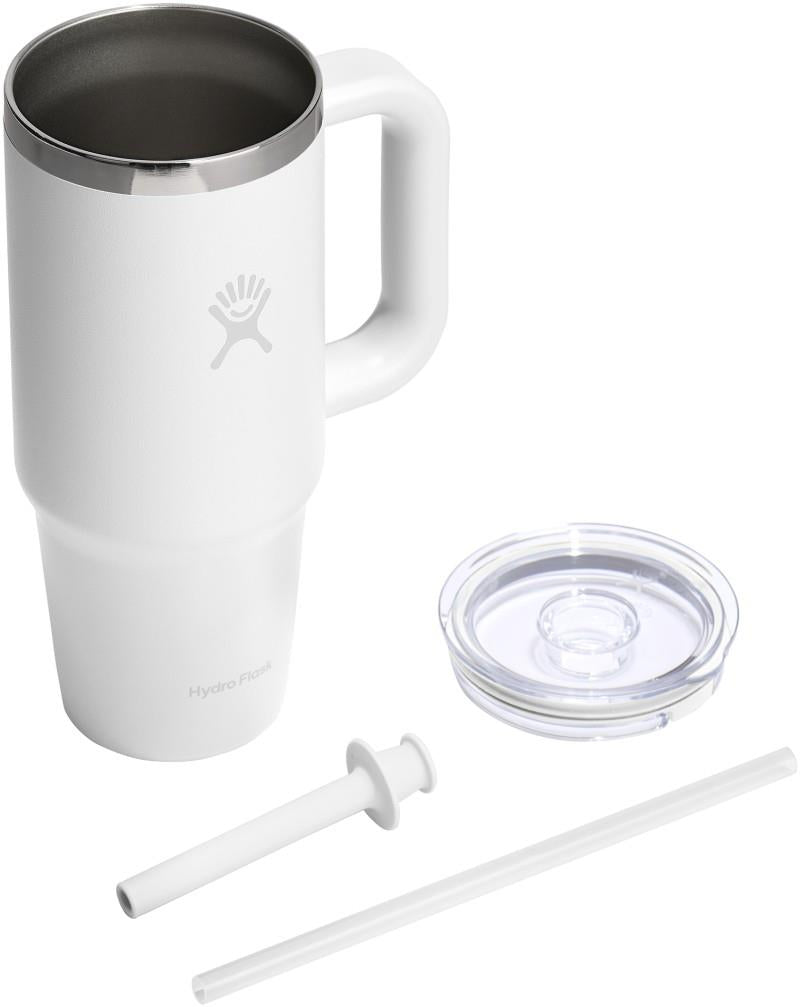 710ml / 24oz Travel Tumbler Clear Lid - white 1