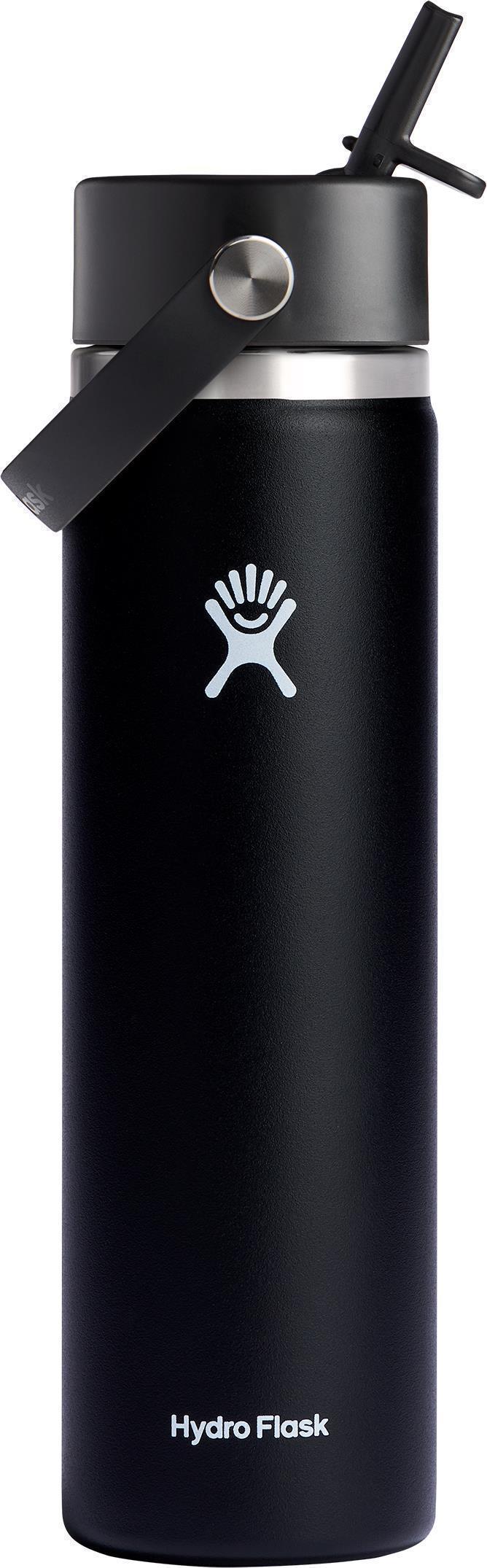 710ml / 24oz Wide Mouth Flex Straw Cap - Black 1