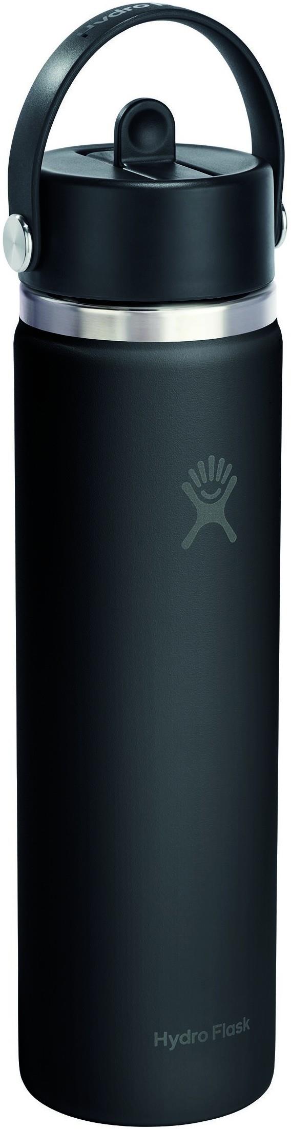 710ml / 24oz Wide Mouth with Flex Straw Cap - black 1