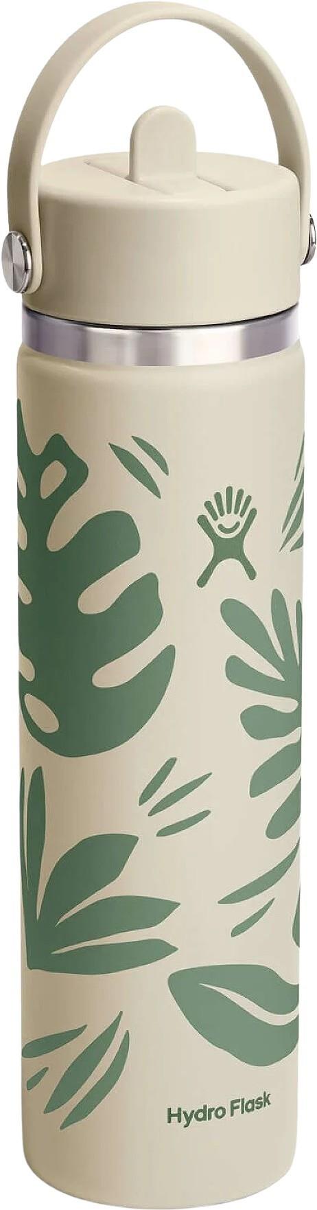 710ml / 24oz Wide Mouth with Flex Straw Cap - botanical bliss coconut 1