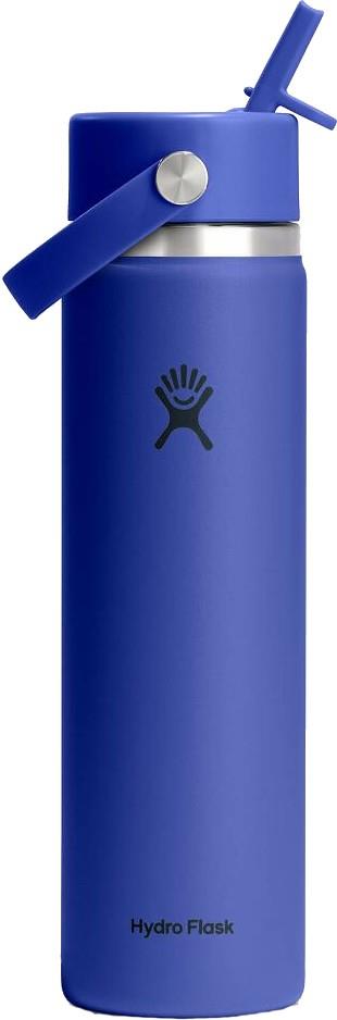 710ml / 24oz Wide Mouth with Flex Straw Cap - capri blue 1