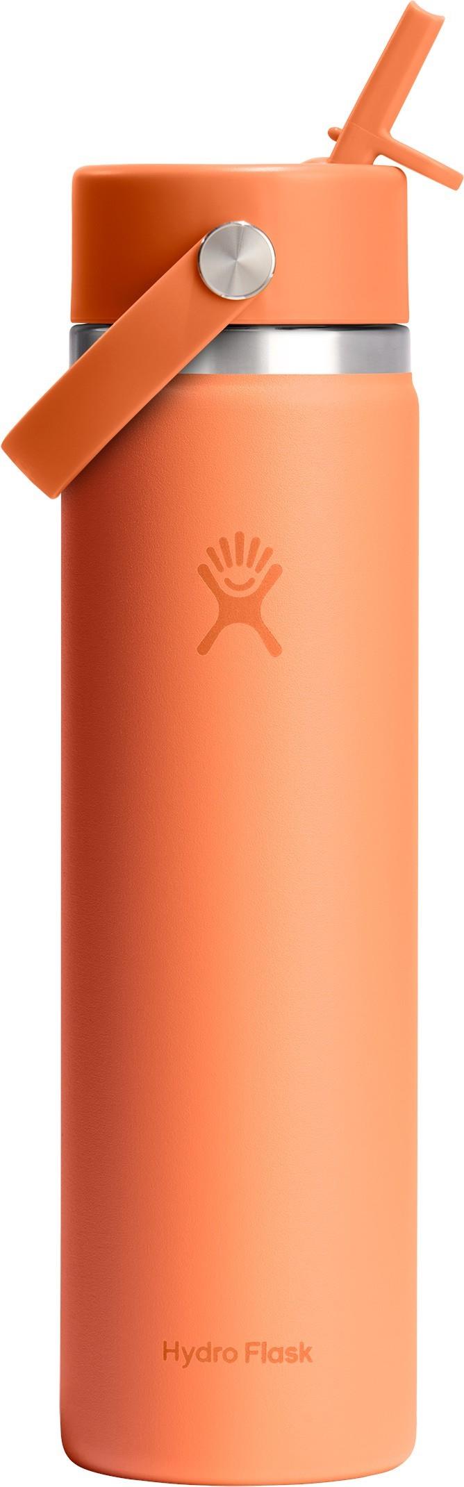 710ml / 24oz Wide Mouth with Flex Straw Cap - nectar orange 1