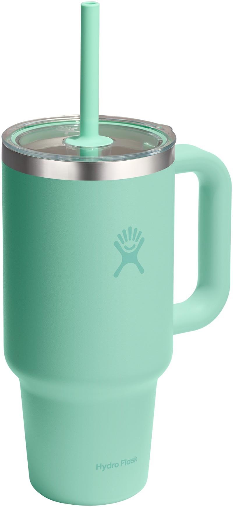 946ml / 32oz Travel Tumbler Clear Lid - mermaid green 1