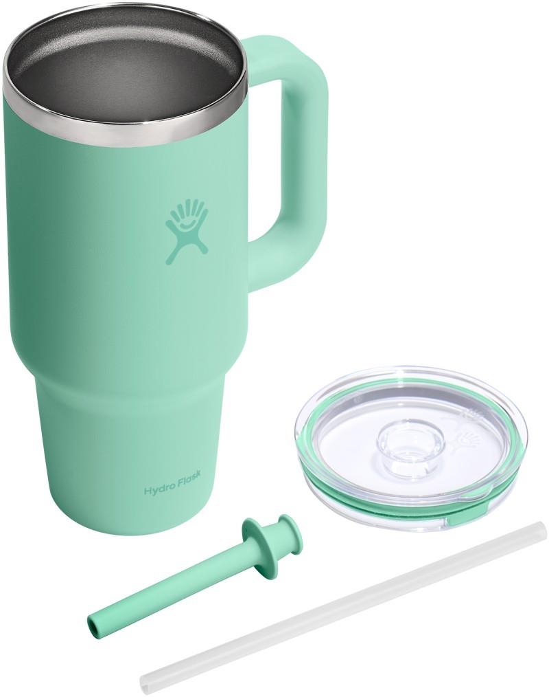 946ml / 32oz Travel Tumbler Clear Lid - mermaid green 1