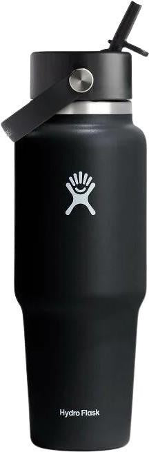 946ml / 32oz Wide Flex Straw Travel Bottle - black 1