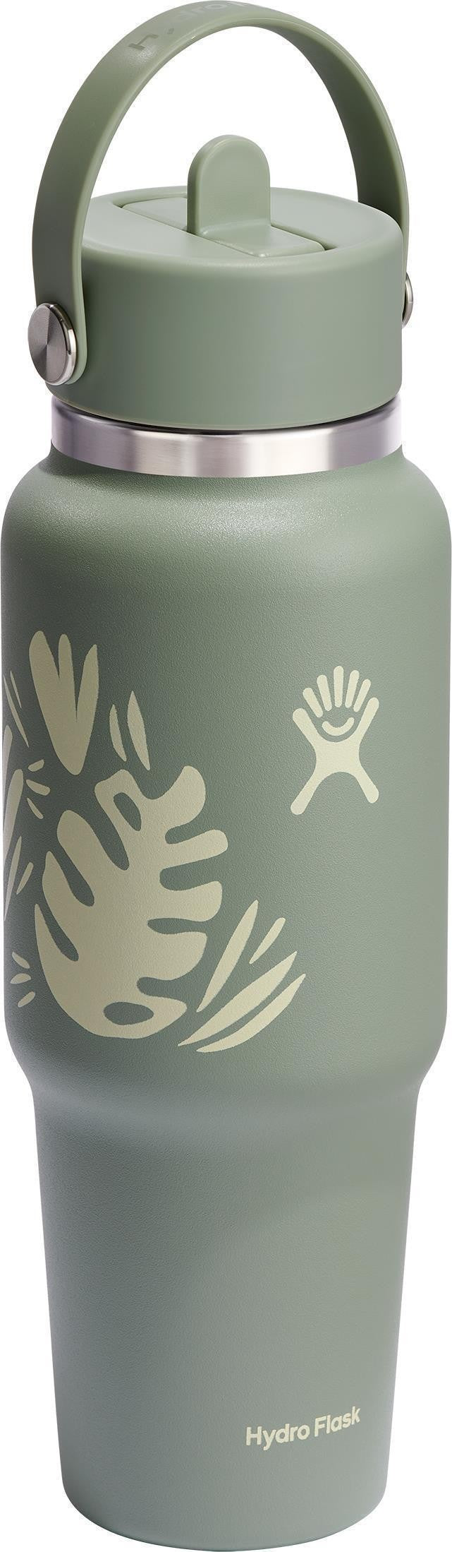 946ml / 32oz Wide Flex Straw Travel Bottle - botanical bliss agave 1