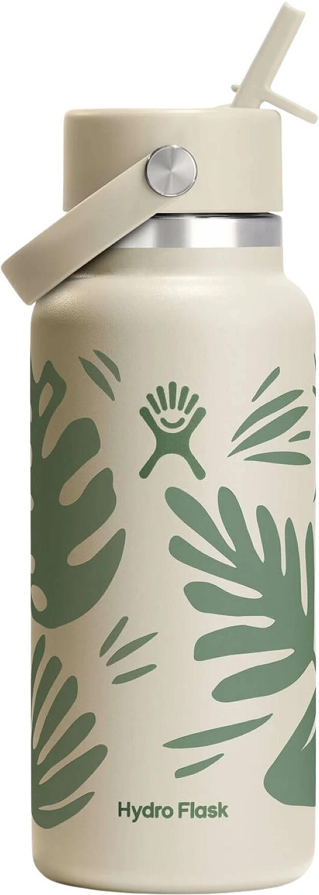 946ml / 32oz Wide Mouth with Flex Straw Cap - botanical bliss coconut 1