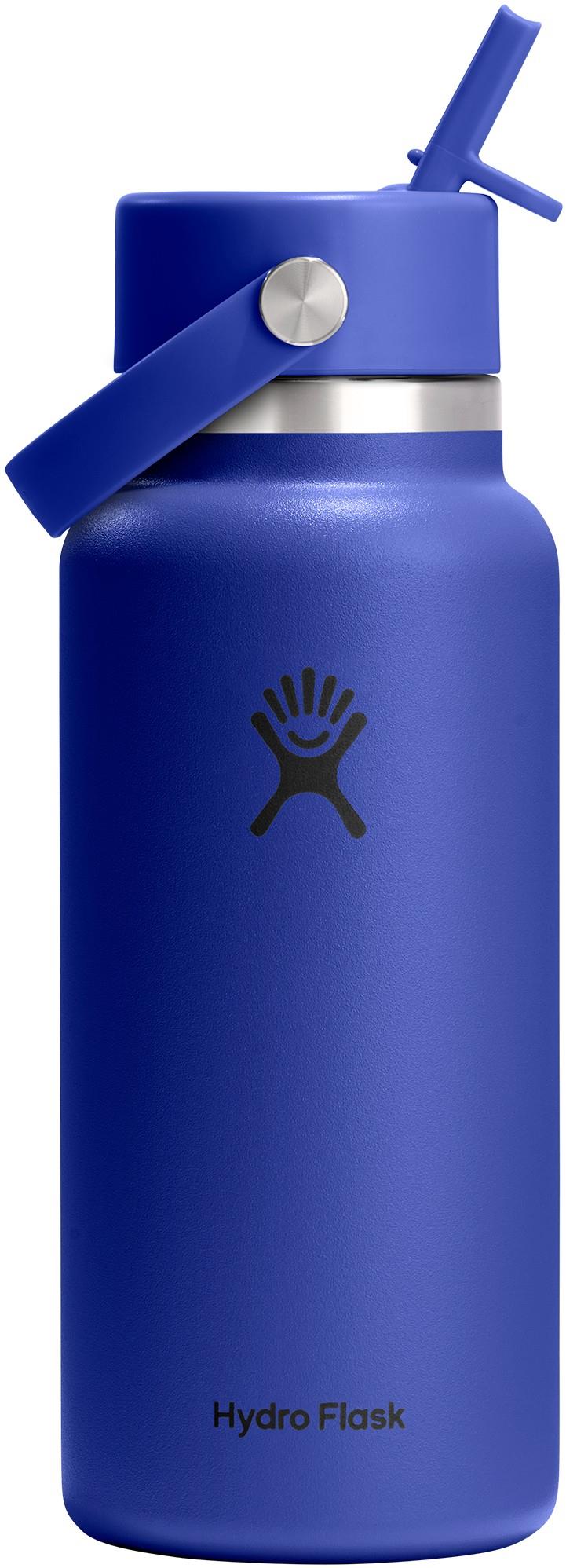 946ml / 32oz Wide Mouth with Flex Straw Cap - capri blue 1