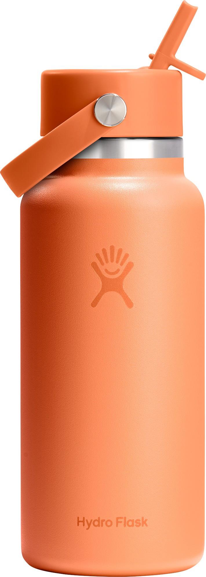 946ml / 32oz Wide Mouth with Flex Straw Cap - nectar orange 1