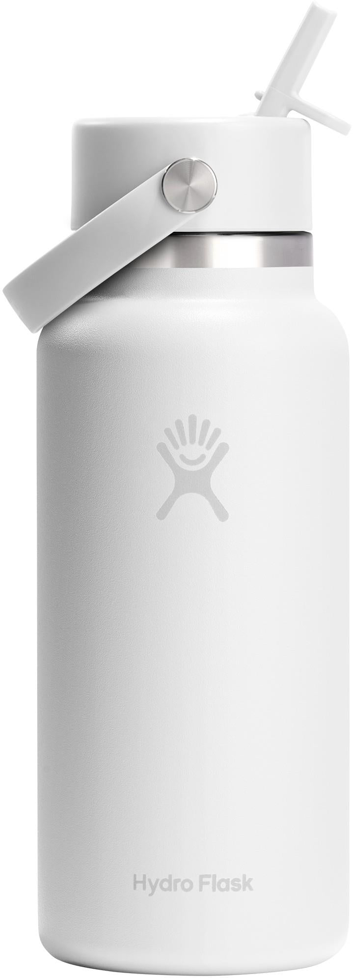 946ml / 32oz Wide Mouth with Flex Straw Cap - white 1