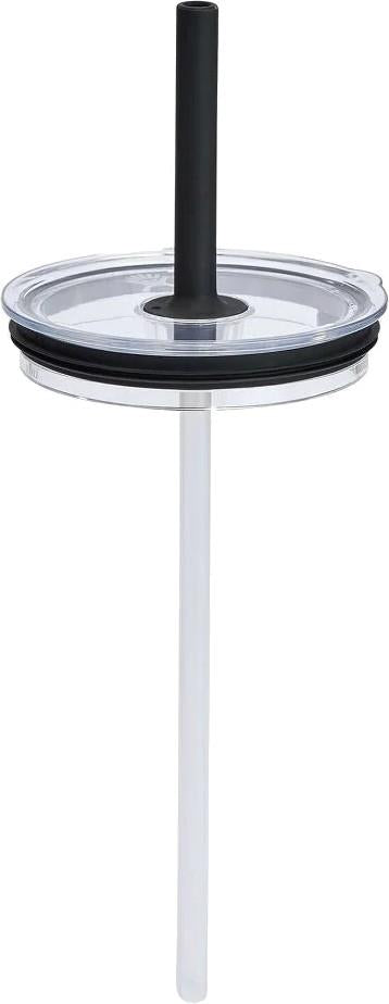 Press-In All Around Tumbler Straw Lid - Medium - clear / black 1