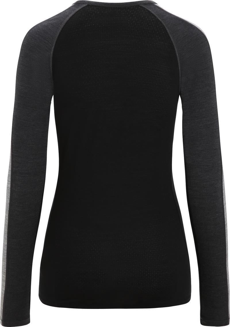 125 ZoneKnit LS Crewe - Womens - Jet Heather / Black / Metro Heather / CB 2