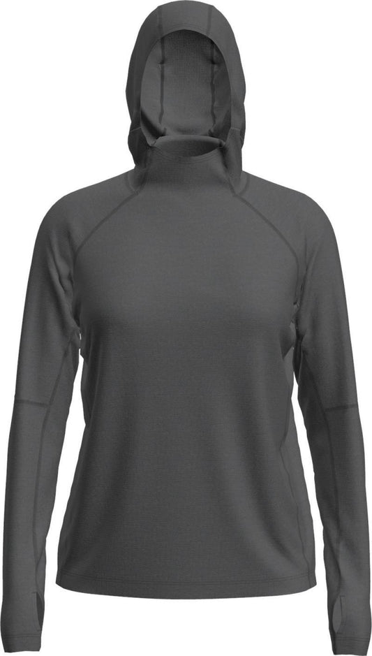 150 MerinoFine Ace LS Hoodie - Womens - obsidian 1