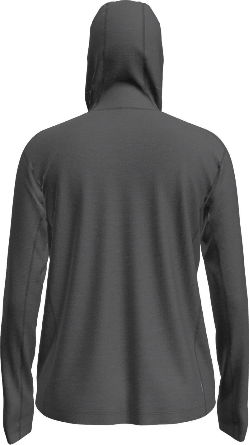 150 MerinoFine Ace LS Hoodie - Womens - obsidian 1