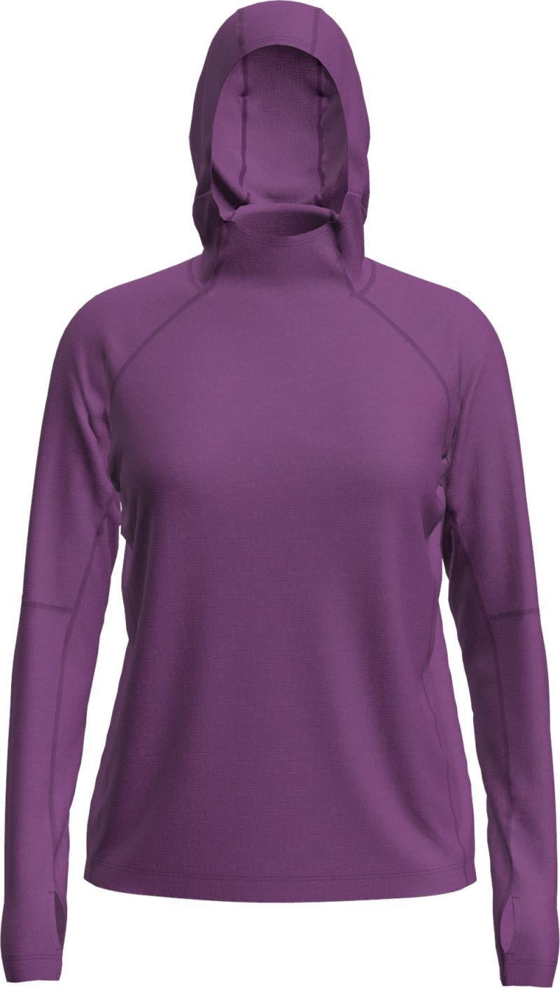 150 MerinoFine Ace LS Hoodie - Womens - passion 1