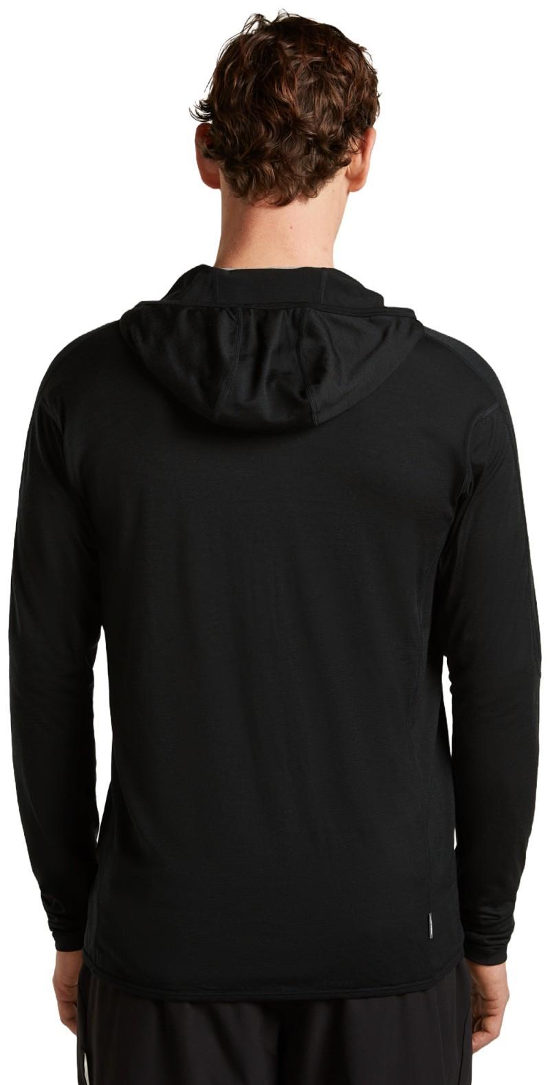 150 MerinoFine Ace LS Zip Hoodie - Mens - black 1