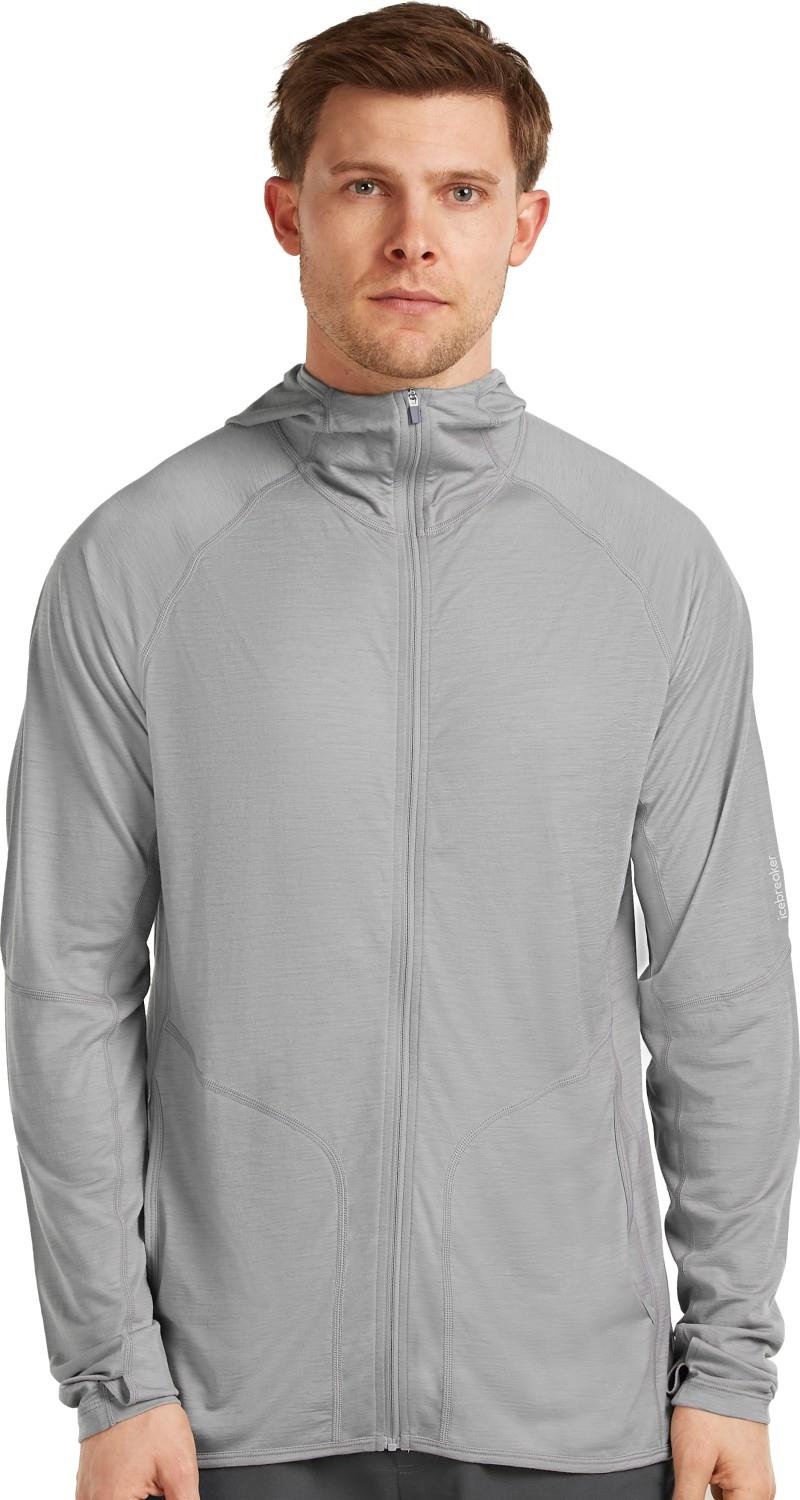 150 MerinoFine Ace LS Zip Hoodie - Mens - proto grey 1