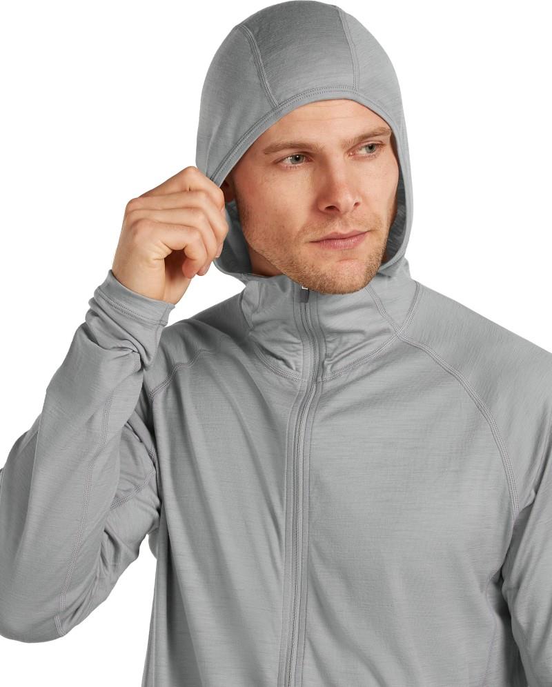 150 MerinoFine Ace LS Zip Hoodie - Mens - proto grey 1