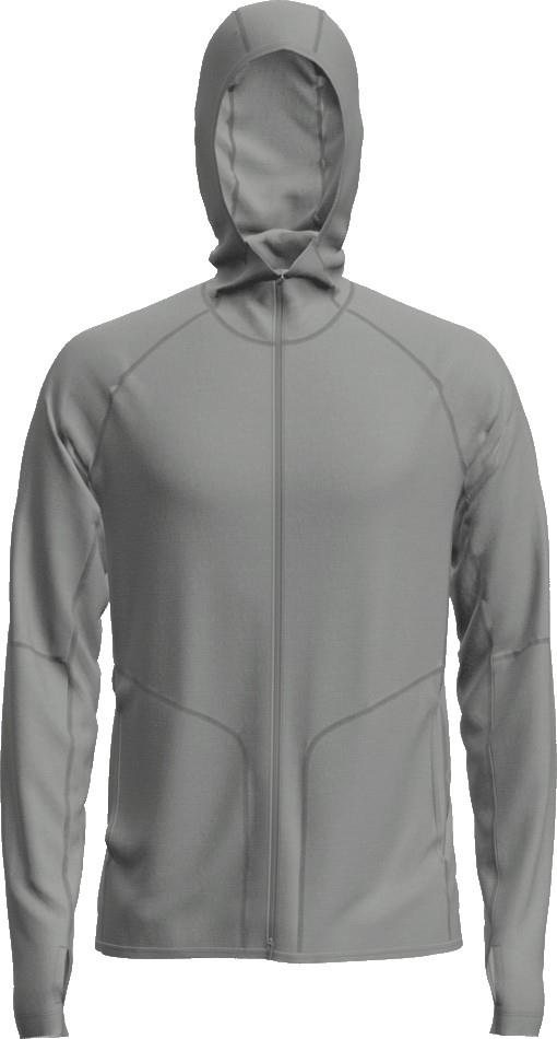 150 MerinoFine Ace LS Zip Hoodie - Mens - proto grey 1
