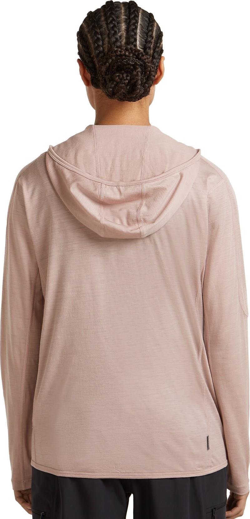 150 MerinoFine Ace LS Zip Hoodie - Womens - pink quartz 1