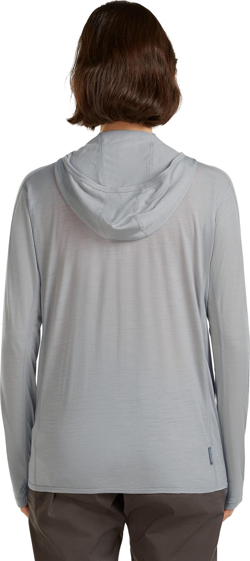 150 MerinoFine Ace LS Zip Hoodie - Womens - proto grey 1