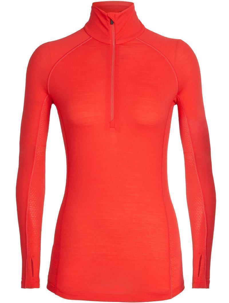 150 Zone LS Half Zip - Womens - Ember / Snow 1