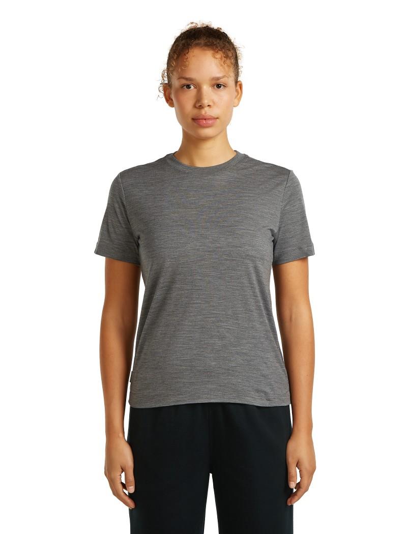 15.5 MerinoFine Jersey SS Tee - Womens - gritstone heather 1