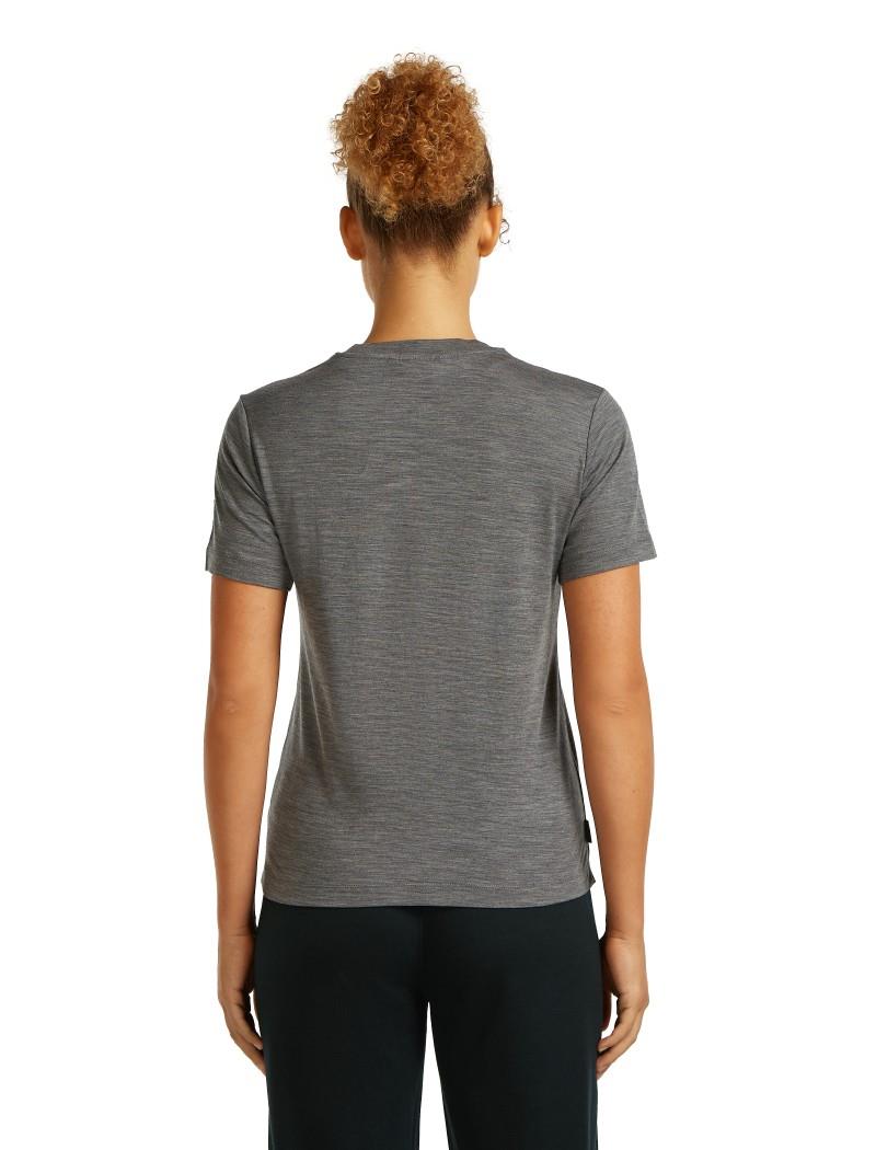 15.5 MerinoFine Jersey SS Tee - Womens - gritstone heather 1