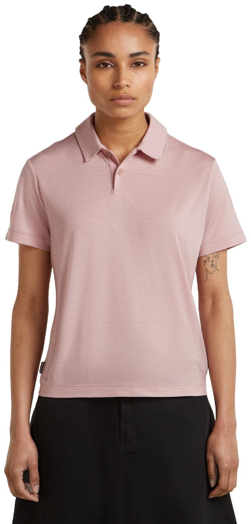15.5 MerinoFine SS Polo - Womens - pink quartz 1