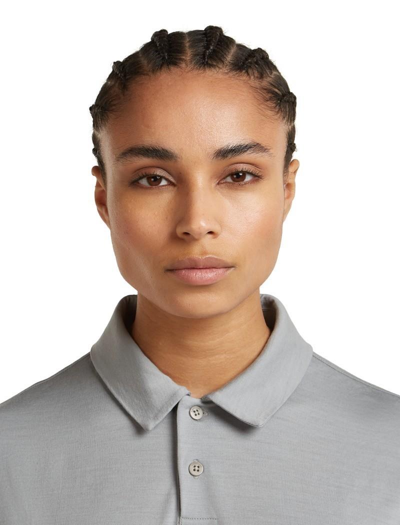 15.5 MerinoFine SS Polo - Womens - proto grey 1