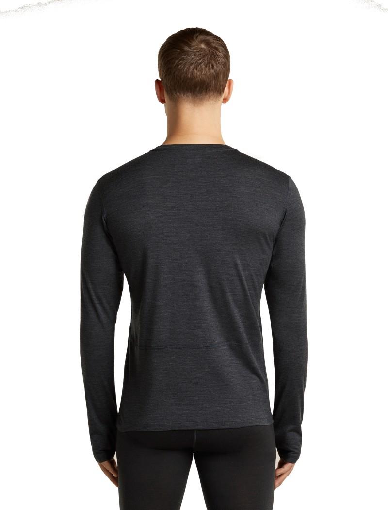 200 MerinoFine Ace LS Crewe - Mens - jet heather 1