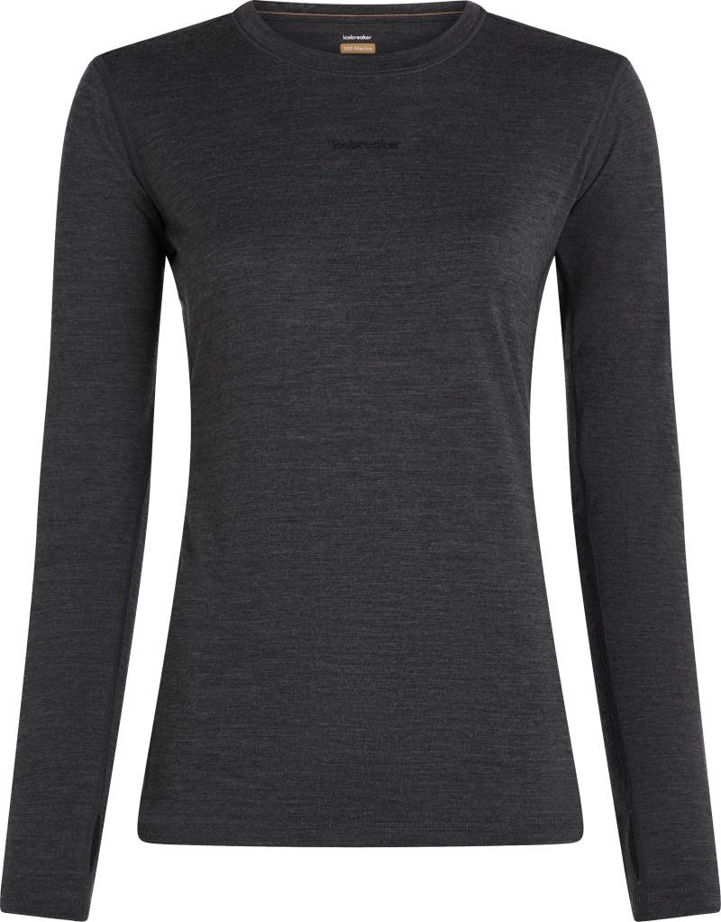200 MerinoFine Ace LS Crewe - Womens - jet heather 1