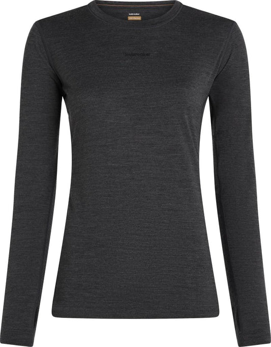 200 MerinoFine Ace LS Crewe - Womens - jet heather 1