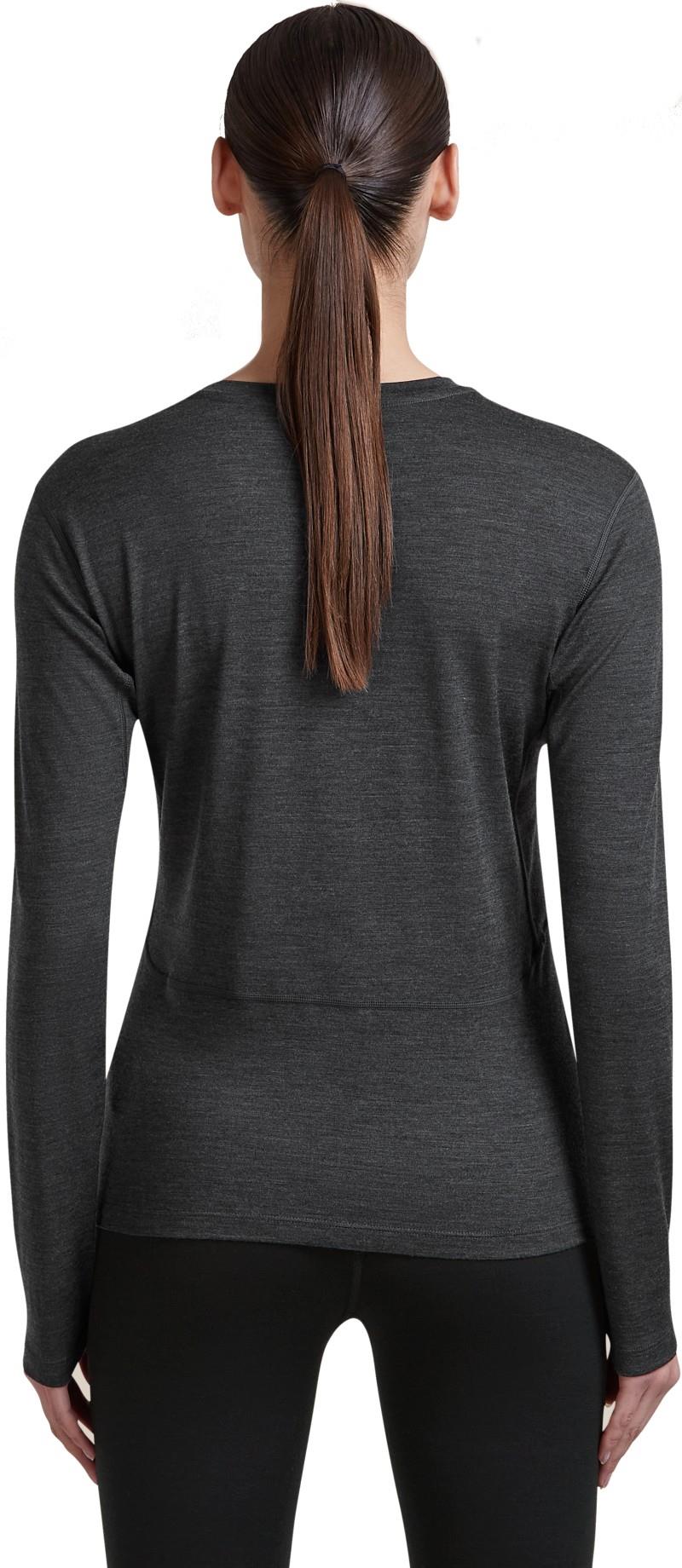 200 MerinoFine Ace LS Crewe - Womens - jet heather 1