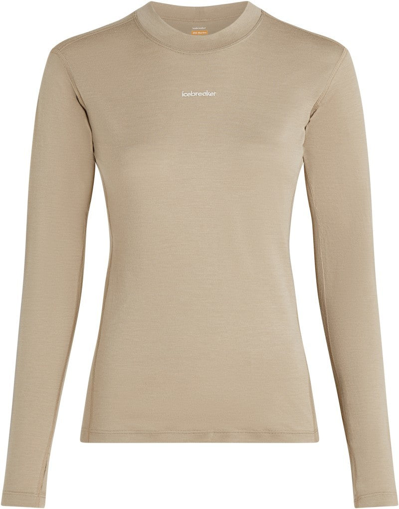 200 MerinoFine Ace LS Mock Neck - Womens - flagstone 1