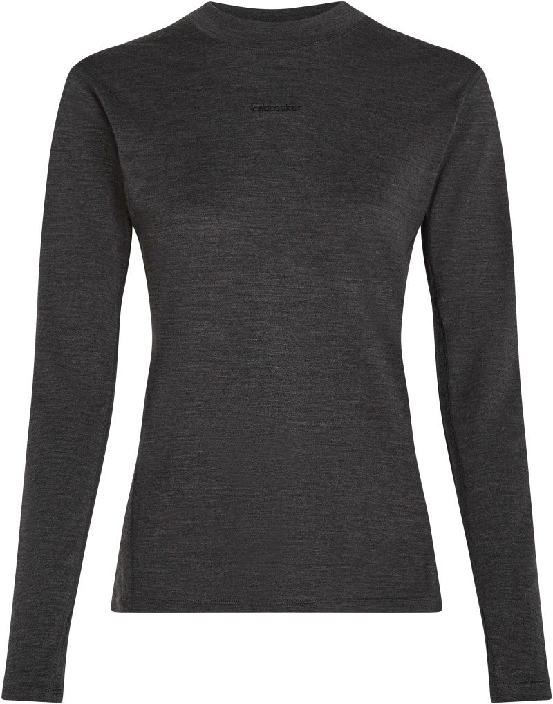 200 MerinoFine Ace LS Mock Neck - Womens - jet heather 1