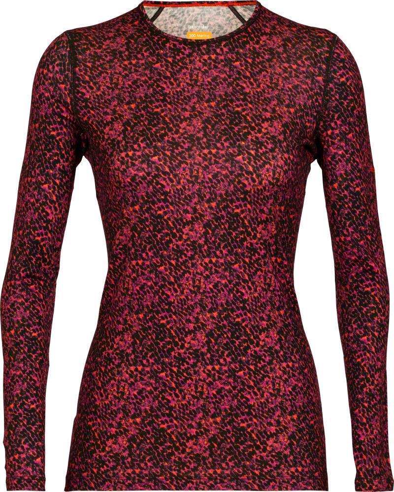 200 Oasis LS Crewe - Lichen - Womens - Black / Cherry / Flash / AOP 1