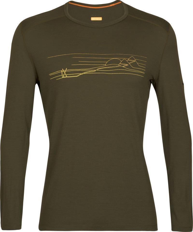 200 Oasis LS Crewe - Ski Stripes - Mens - loden 1