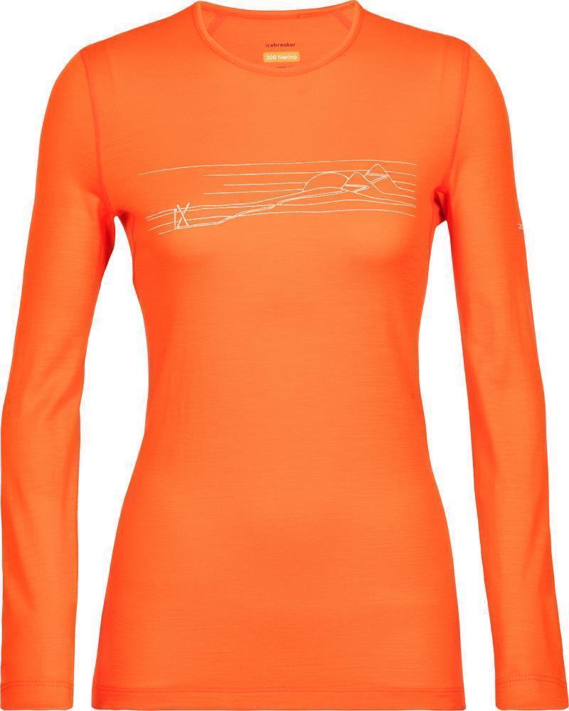 200 Oasis LS Crewe - Ski Stripes - Womens - Flash 1