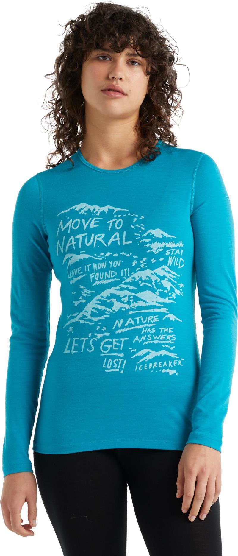 200 Oasis LS Crewe - Travel Diaries - Womens - arctic teal 1