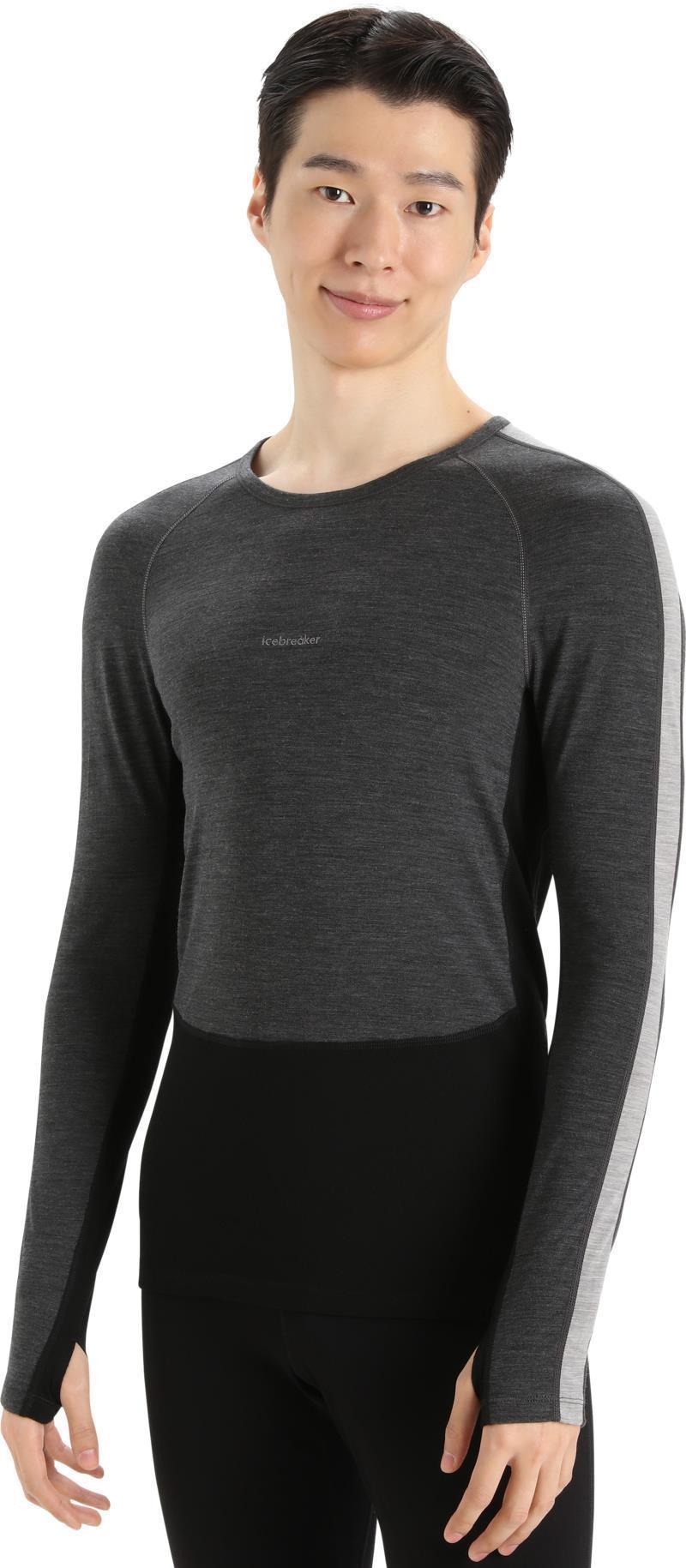 200 ZoneKnit LS Crewe - Mens - Jet Heather / Black / Metro Heather / CB 3