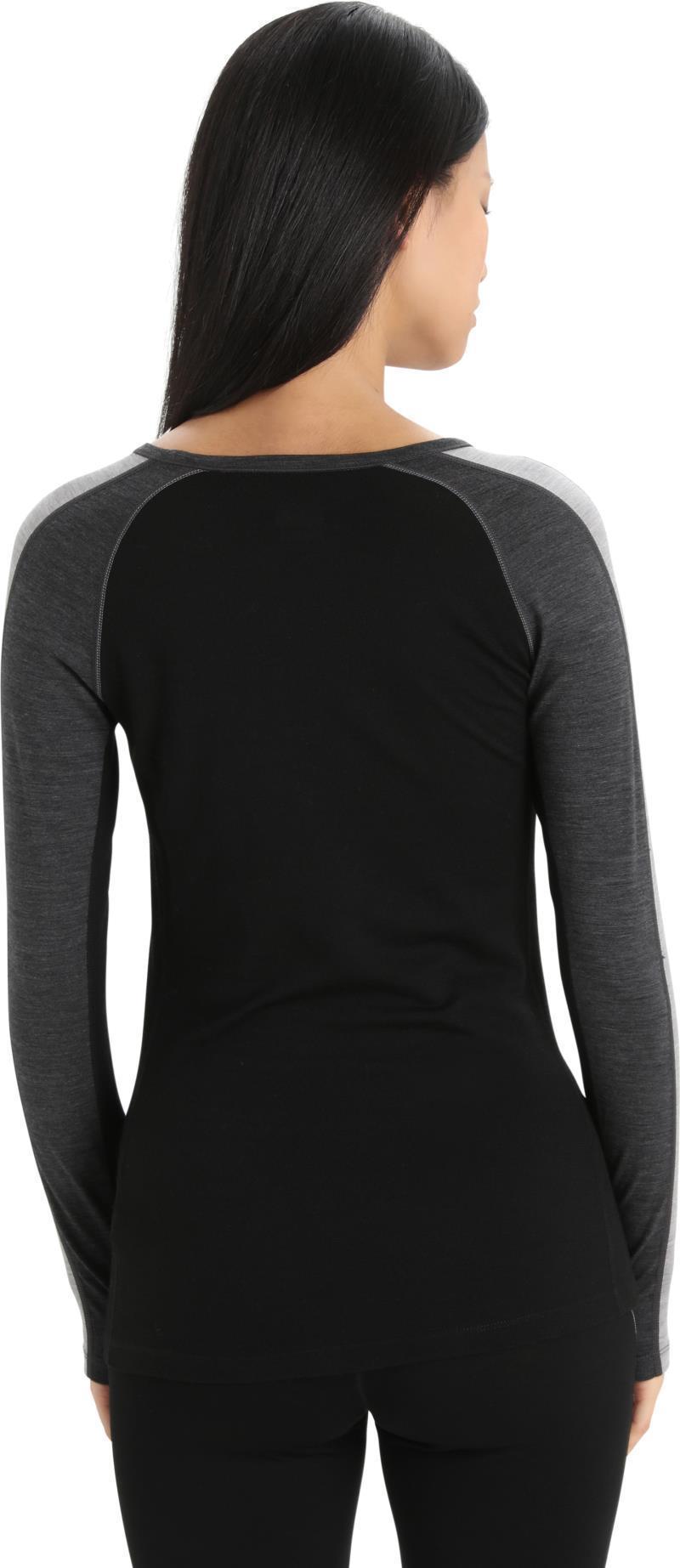 200 ZoneKnit LS Crewe - Womens - Jet Heather / Black / Metro Heather / CB 3