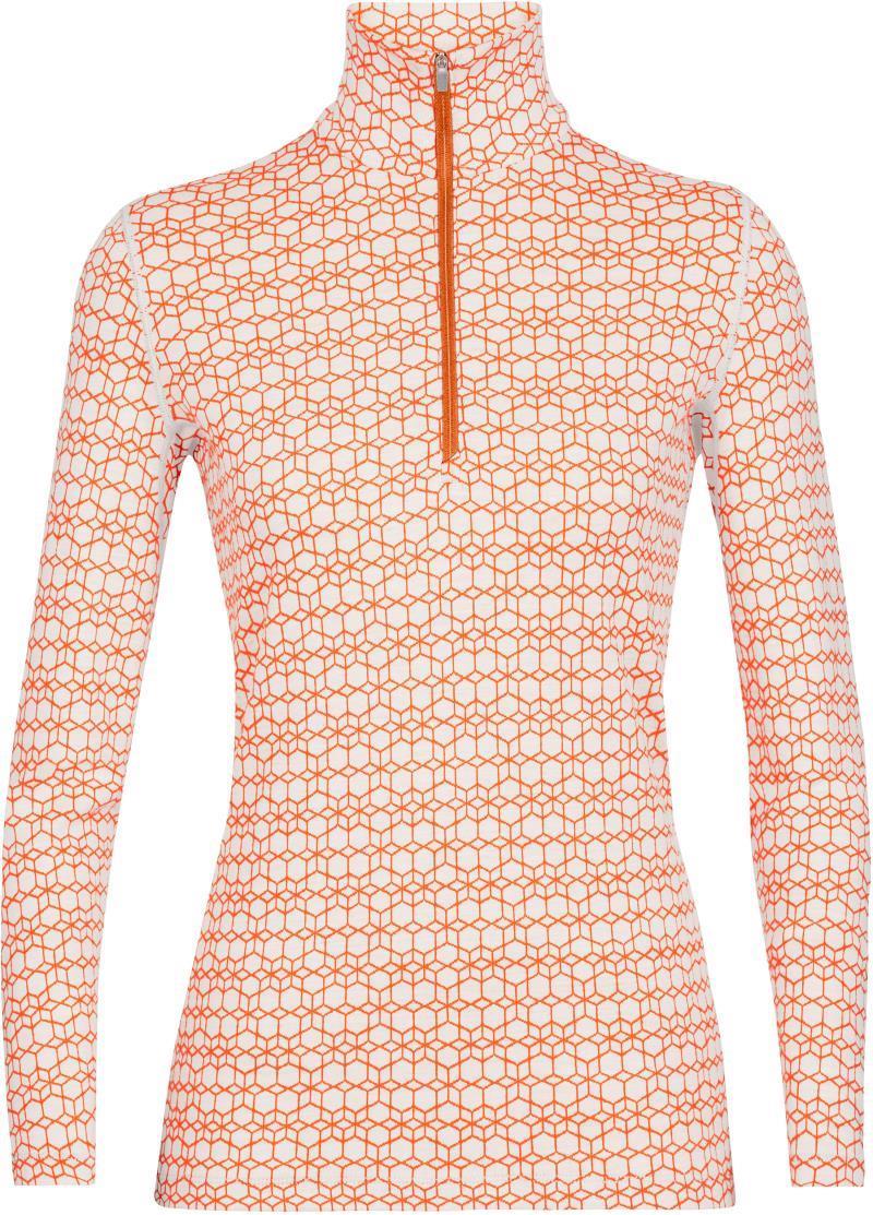 250 Vertex LS Half Zip - Alpine Geo - Womens - Snow / Flash - Jacquard 1