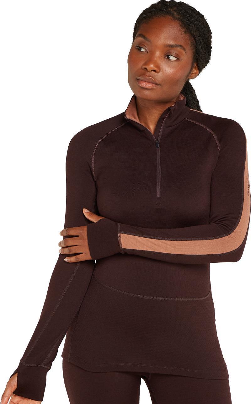 260 ZoneKnit LS Half Zip - Womens - bittersweet / cedarwood / cb 1