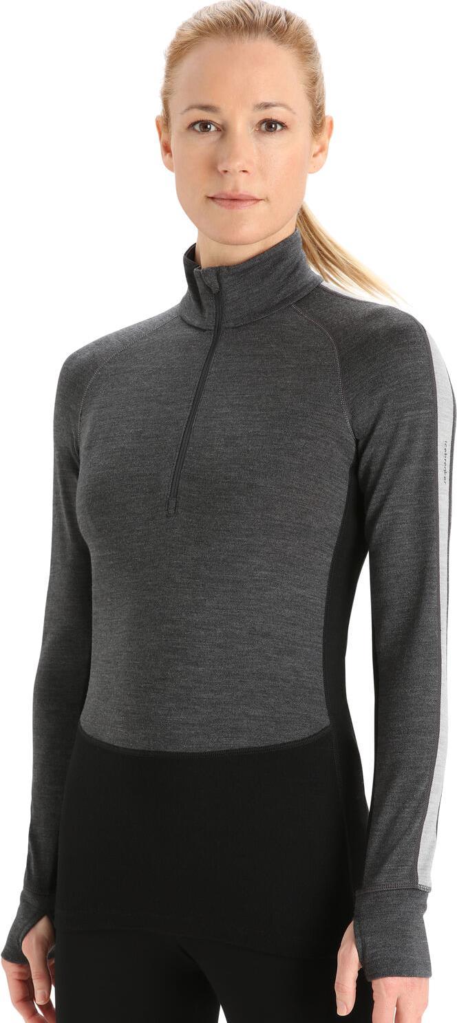 260 ZoneKnit LS Half Zip - Womens - jet heather / black / metro heather / cb 1